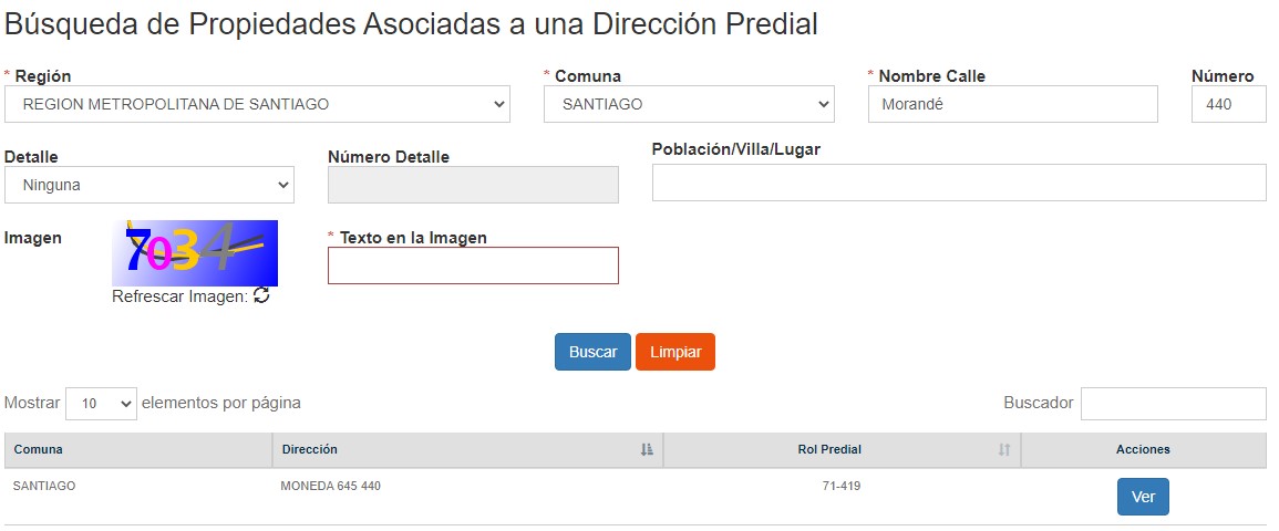 Número de Rol de Propiedad por Dirección 】 Cómo obtenerlo